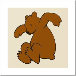 Brown bear roaming around Posters and Art